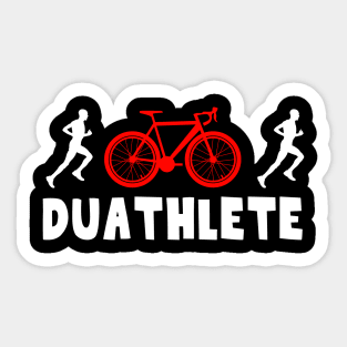 Duathlete Male Runner Sticker